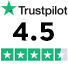 La evaluación de Trustpilot muestra 4,5 estrellas y opiniones positivas